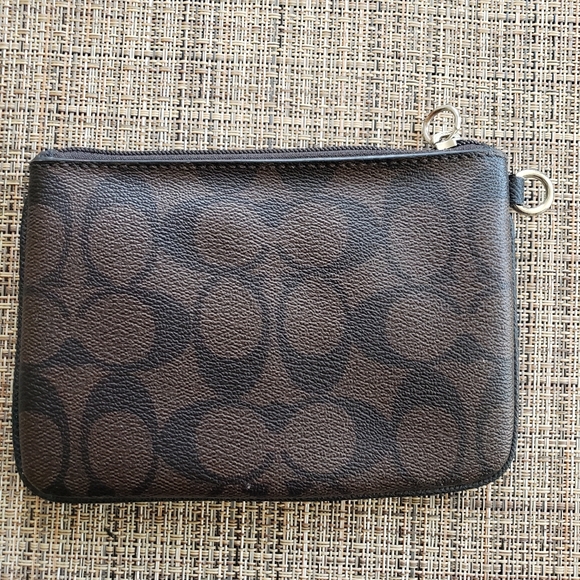 Coach Signature Neon Horse & Carriage Brown Wristlet Without the Wristlet strap - Picture 2 of 6